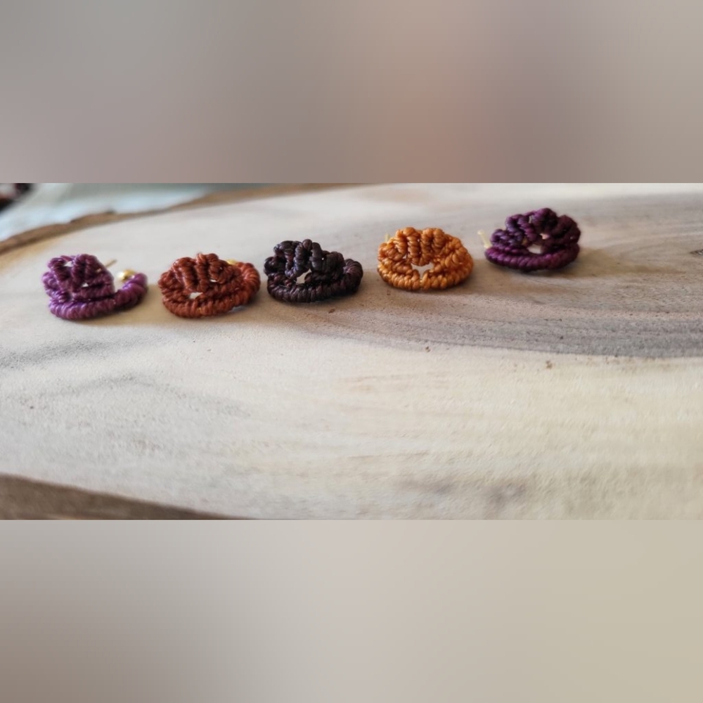 New handmade earrings - Burnt orange - Picture 4 of 8